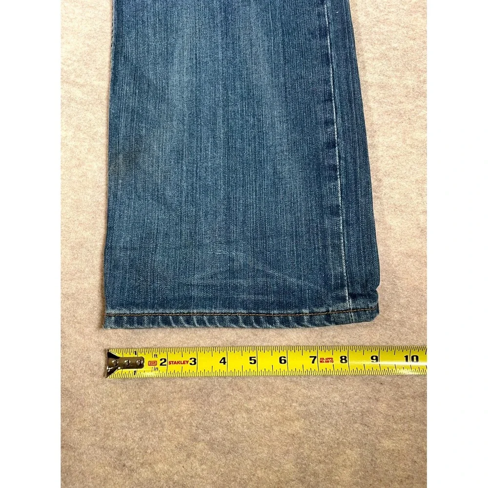 Levis‎ 501 Straight Leg Jeans Mens 38x34 Blue Whiskering Denim Cotton Button Fly